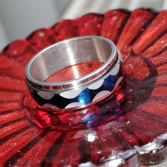 Unisex Spinner Ring-Stainless steel-size 10 - Picture 3 of 5